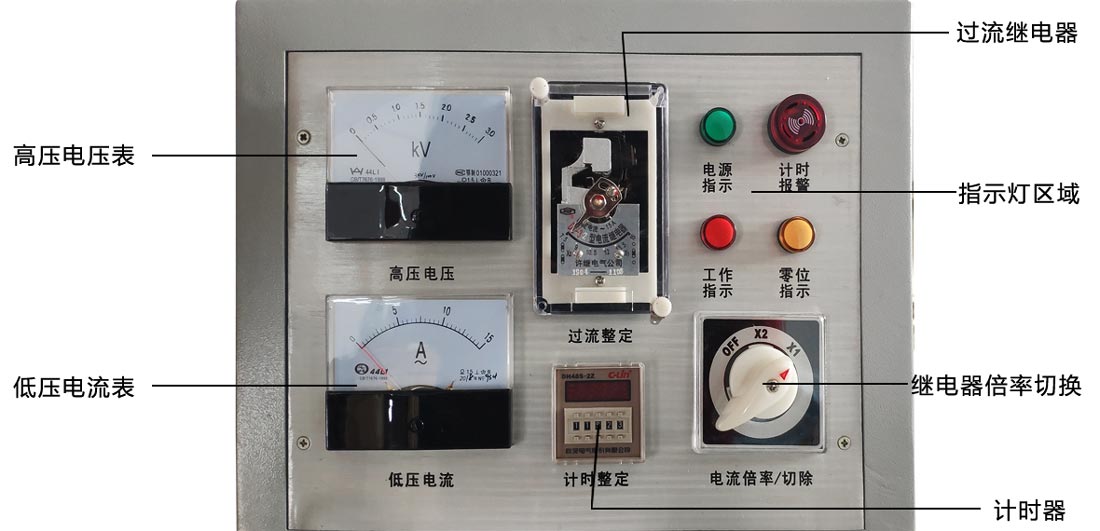 交流耐壓試驗(yàn)裝置面板