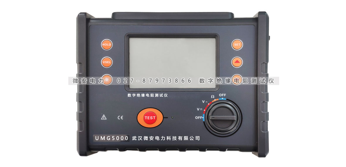 5000V高壓絕緣電阻表面板