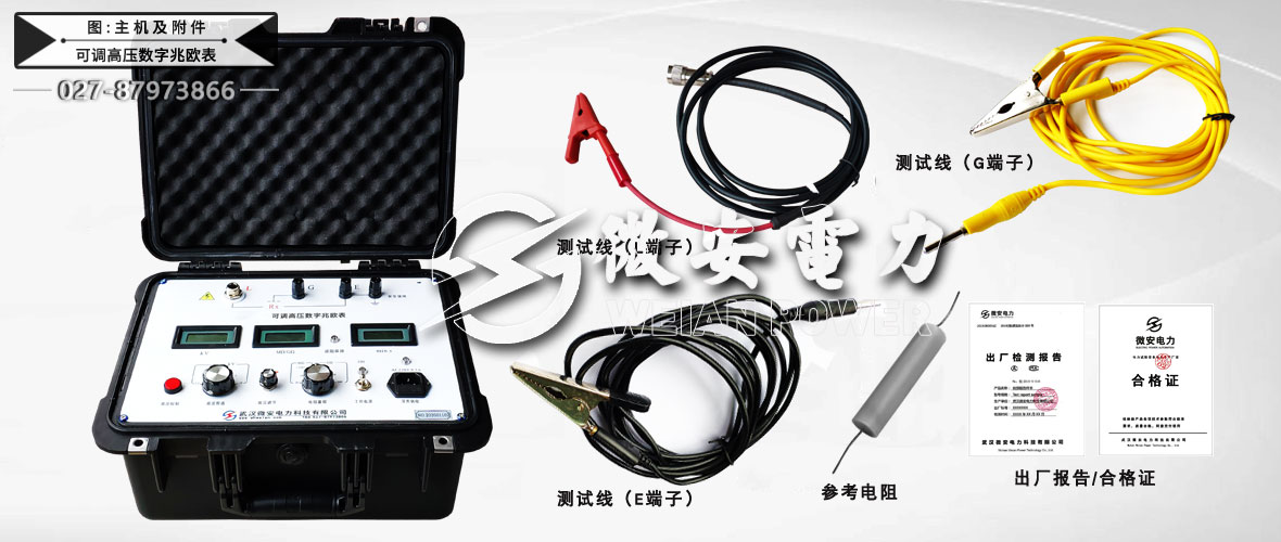 10KV可調(diào)高壓數(shù)字兆歐表主機(jī)及附件
