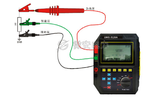 5000V_數(shù)字絕緣電阻測試儀接線圖