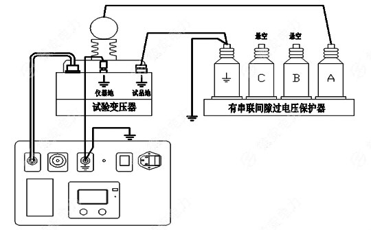 過電壓保護(hù)器測試儀接線圖
